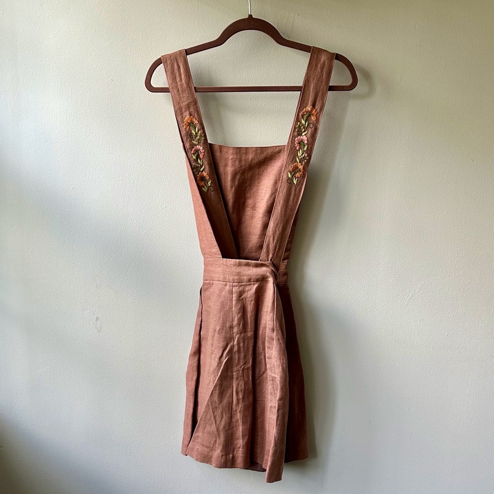 Andean Collective Embroidered Apron Dress - XS
